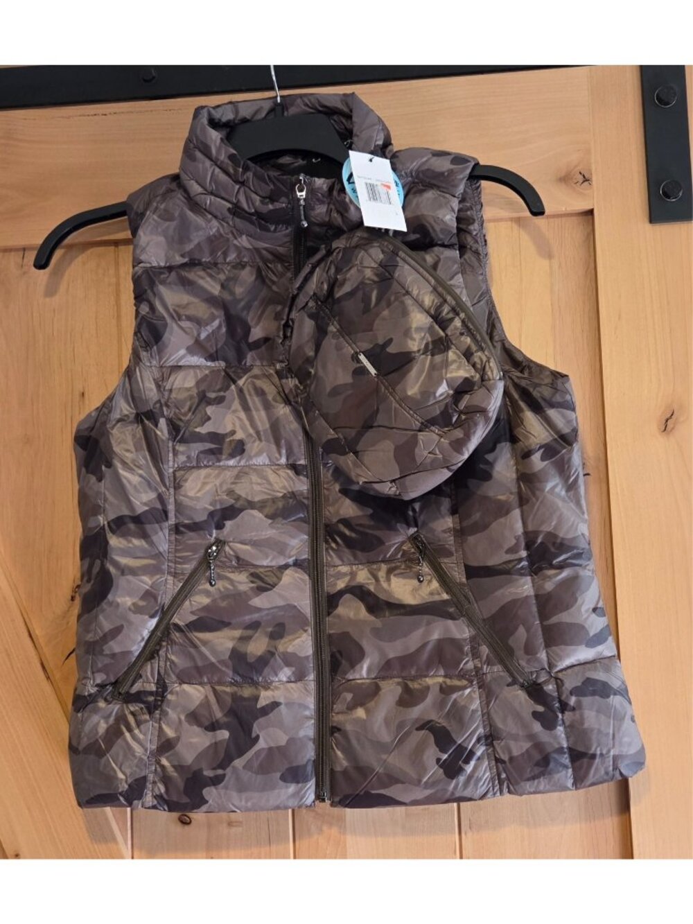 NEW! My Anorak Womens Size L Down Packable Vest Camo Gorpcore Military Quilted